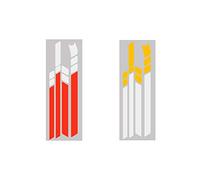 Gvvsjgdbis Lot de 2 autocollants réfléchissants en PVC pour trottinette Max G30 (blanc, rouge, jaune, blanc)