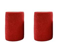 Gvvsjgdbis Lot de 2 bandages élastiques rouges pour le sport, pour genouillères, doigts, cheville, paume, épaule