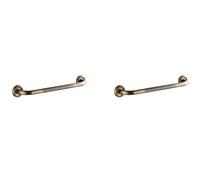 Gvvsjgdbis Lot de 2 barres d'appui en laiton antique pour baignoire, accoudoirs, toilettes, personnes âgées, fixation murale