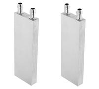 Gvvsjgdbis Lot de 2 blocs de refroidissement à eau en aluminium pour radiateur d'ordinateur 120 x 40 x 12 mm