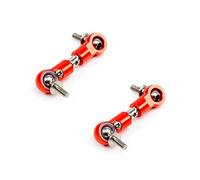 Gvvsjgdbis Lot de 2 bras servo de direction CNC pour pièces de voiture Rovan KM BAJA 5B 5T 5SC 5Ive T RC 1/5 - Orange rouge