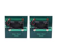 Gvvsjgdbis Lot de 2 chargeurs de piles solaires rechargeables AA 1 W 4 V avec base pour 2 piles AA chargées directement