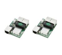 Gvvsjgdbis Lot de 2 commutateurs réseau RJ45 Gigabit à trois ports 1000 m de qualité industrielle 5 V-12 V
