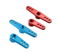 Gvvsjgdbis Lot de 2 klaxons de bras servo en aluminium 25T pour Futaba Savox Xcore HD Power RC outils, rouge et bleu