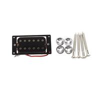 Gvvsjgdbis Lot de 2 micros à double bobine pour guitare électrique + vis de cadre et 1 ensemble de bagues de virole pour guitare basse avec vis