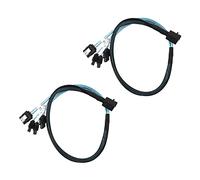 Gvvsjgdbis Lot de 2 mini câbles SAS internes vers câble SFF-8643 vers dérivation avant compatible avec contrôleur de disque dur (50 cm)