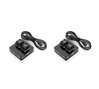 Gvvsjgdbis Lot de 2 mini claviers mécaniques programmables RVB macro OSU à 2 touches pour jeux vidéo Noir Type B