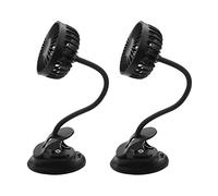 Gvvsjgdbis Lot de 2 mini ventilateurs portables pour poussette, 3 vitesses, flexible, pliable, rechargeable par USB, silencieux, bleu marine