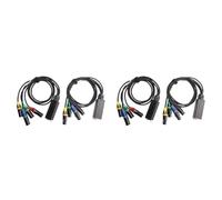 Gvvsjgdbis Lot de 2 paires de câbles XLR 4 canaux 3 broches multi-réseau et connexion studio, XLR mâle et femelle RJ45