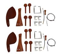 Gvvsjgdbis Lot de 2 pièces de violon 4/4 - Repose-menton et cordier - Accordeur fin - Kit de cordes