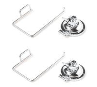 Gvvsjgdbis Lot de 2 porte-rouleaux à ventouse en acier inoxydable argenté pour salle de bain WC étagère de rangement murale