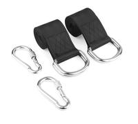 Gvvsjgdbis Lot de 2 sangles de suspension pour balançoire d'arbre de 1,5 m avec 2 mousquetons à barre unique, ceinture d'extension sans feuille de protection