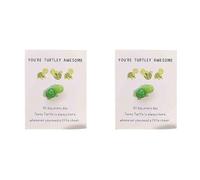 Gvvsjgdbis Lot de 2 supports émotionnels faits à la main, « You're Turtley Awesome », cadeau de motivation en forme de tortue mignonne, mini décoration