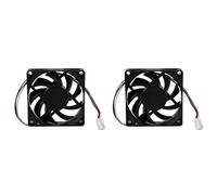 Gvvsjgdbis Lot de 2 ventilateurs de refroidissement pour boîtier d'ordinateur 3 broches 12 V 7 cm 70 mm