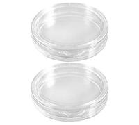 Gvvsjgdbis Lot de 20 petites boîtes rondes en plastique transparent, 10 pièces de 18 mm et 10 pièces de 20 mm