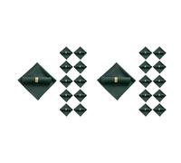 Gvvsjgdbis Lot de 20 serviettes en tissu polyester pour restaurant, mariage, banquet, dîner, 48 x 48 cm, vert foncé