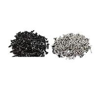 Gvvsjgdbis Lot de 200 vis de protection pour guitare basse électrique Strat/Tele, 100 pièces argentées et 100 pièces noires