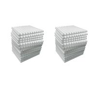 Gvvsjgdbis Lot de 24 panneaux acoustiques en mousse - Panneaux insonorisants haute densité pour murs - 30 x 30 x 5 cm - Blanc