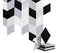 Gvvsjgdbis Lot de 24 panneaux muraux insonorisants en mousse auto-adhésifs pour décoration murale, maison, studio, facile à installer