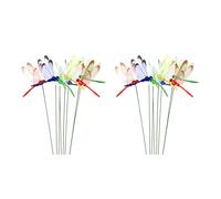 Gvvsjgdbis Lot de 24 tiges artificielles en forme de libellule pour décoration de jardin