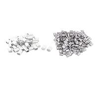 Gvvsjgdbis Lot de 250 serre-câbles en aluminium à sertir - 200 pièces M1,5 et 50 pièces pour câble métallique de 3 mm
