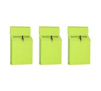 Gvvsjgdbis Lot de 3 boîtes aux lettres modernes pour commentaires, dépôt, suggestion, paiements sécurisés, clés, papiers, boîte aux lettres sécurisée, décoration C