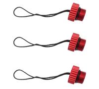 Gvvsjgdbis Lot de 3 bouchons filetés pour valve de réservoir de plongée 5/8-14NPS - Bouchon anti-poussière - Rouge