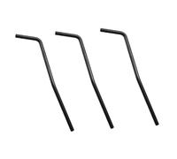 Gvvsjgdbis Lot de 3 bras de trémolo pour guitare électrique à insertion directe - Chrome - Noir/insert de diamètre 6 mm
