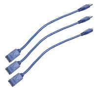Gvvsjgdbis Lot de 3 câbles d'extension USB 3.0 mâle vers mâle F/M type A Bleu 30 cm