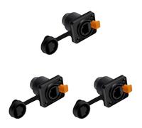 Gvvsjgdbis Lot de 3 connecteurs réseau RJ45 étanches 8P8C femelle à montage sur panneau connecteur Ethernet RJ45 (style 2)