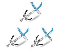 Gvvsjgdbis Lot de 3 coupleurs de graisse avec tuyau de 30 cm - Buse de graisse robuste à dégagement rapide - 10 000 PSI