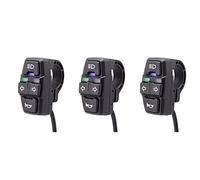 Gvvsjgdbis Lot de 3 interrupteurs de lumière pour vélo électrique + klaxon et lumière tournante pour scooters, vélo électrique, accessoires de VTT, 48 V