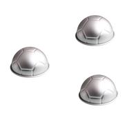 Gvvsjgdbis Lot de 3 moules à gâteau 3D en forme de ballon de football 20,3 cm d'épaisseur en alliage d'aluminium pour anniversaire