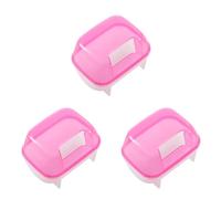Gvvsjgdbis Lot de 3 petits hamsters roses et blancs 10 x 7 x 7 cm