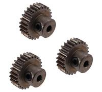 Gvvsjgdbis Lot de 3 pignons de moteur à pignon en acier 3,175 mm 32DP 48DP 64DP M0.6 pour 1/10 1/8 RC voiture 3650 3660 pièces de rechange accessoires 26T