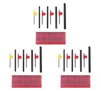 Gvvsjgdbis Lot de 3 porte-outils pour barre d'alésage Sclcr 7/8/10/12 mm + 10 inserts CCMT 0602