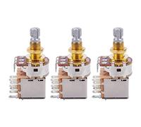 Gvvsjgdbis Lot de 3 potentiomètres pour guitare 500 K à tige fendue