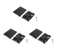 Gvvsjgdbis Lot de 3 prises de clé B + M 2 M.2 NGFF () SSD vers carte adaptateur 2,5 avec étui Noir