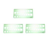 Gvvsjgdbis Lot de 3 règles géométriques en plastique vert 0-20 cm