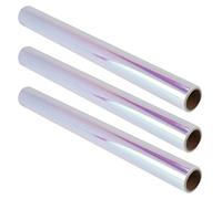 Gvvsjgdbis Lot de 3 rouleaux de papier cadeau coloré en cellophane Motif fleurs arc-en-ciel