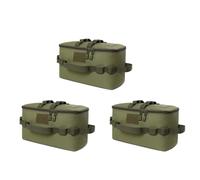 Gvvsjgdbis Lot de 3 sacs de rangement pour réchaud à gaz - Sac de transport pour pique-nique, ustensiles de cuisine - Vert