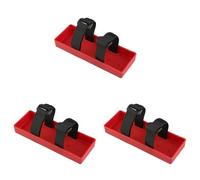 Gvvsjgdbis Lot de 3 supports de boîtier de batterie RC pour Axial SCX10 TRX4 D90 1/8 1/10 RC Pièces de rechange pour voiture, rouge