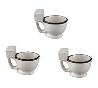 Gvvsjgdbis Lot de 3 tasses fantaisie en céramique avec poignée 300 ml pour café, thé, lait, crème glacée, drôle pour cadeaux
