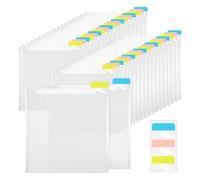 Gvvsjgdbis Lot de 36 organiseurs de rangement de papier pour scrapbooking 30,5 x 30,5 cm avec 90 onglets adhésifs pour scrapbooking, papier, carton, vinyle