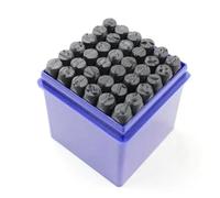 Gvvsjgdbis Lot de 36 pièces de poinçonnage alphanumérique en forme de chiffres anglais de 6 mm pour ceinture et outils d'artisanat en cuir