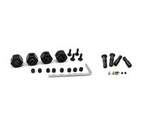 Gvvsjgdbis Lot de 4 adaptateurs hexagonaux de moyeu de roue en métal de 5 mm à 12 mm pour D12 C14 et 1 ensemble d'adaptateurs hexagonaux de moyeu de roue avant de 5 mm