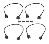 Gvvsjgdbis Lot de 4 câbles d'extension RVB 12 V 4 broches vers SM 4 broches femelle ARGB connecteur adaptateur pour ventilateur d'ordinateur carte mère bande LED