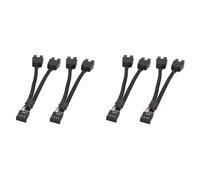 Gvvsjgdbis Lot de 4 câbles d'extension USB pour carte mère d'ordinateur 9 broches 1 femelle vers 2 mâles Y Splitter Audio HD Câble d'extension pour PC DIY