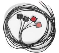 Gvvsjgdbis Lot de 4 interrupteurs momentanés à bouton-poussoir momentané 12 V 24 V - Longueur de ligne : 120 cm