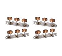 Gvvsjgdbis Lot de 4 mécaniques d'accordage de guitare classiques argentées 1:15 pour pièces de guitare